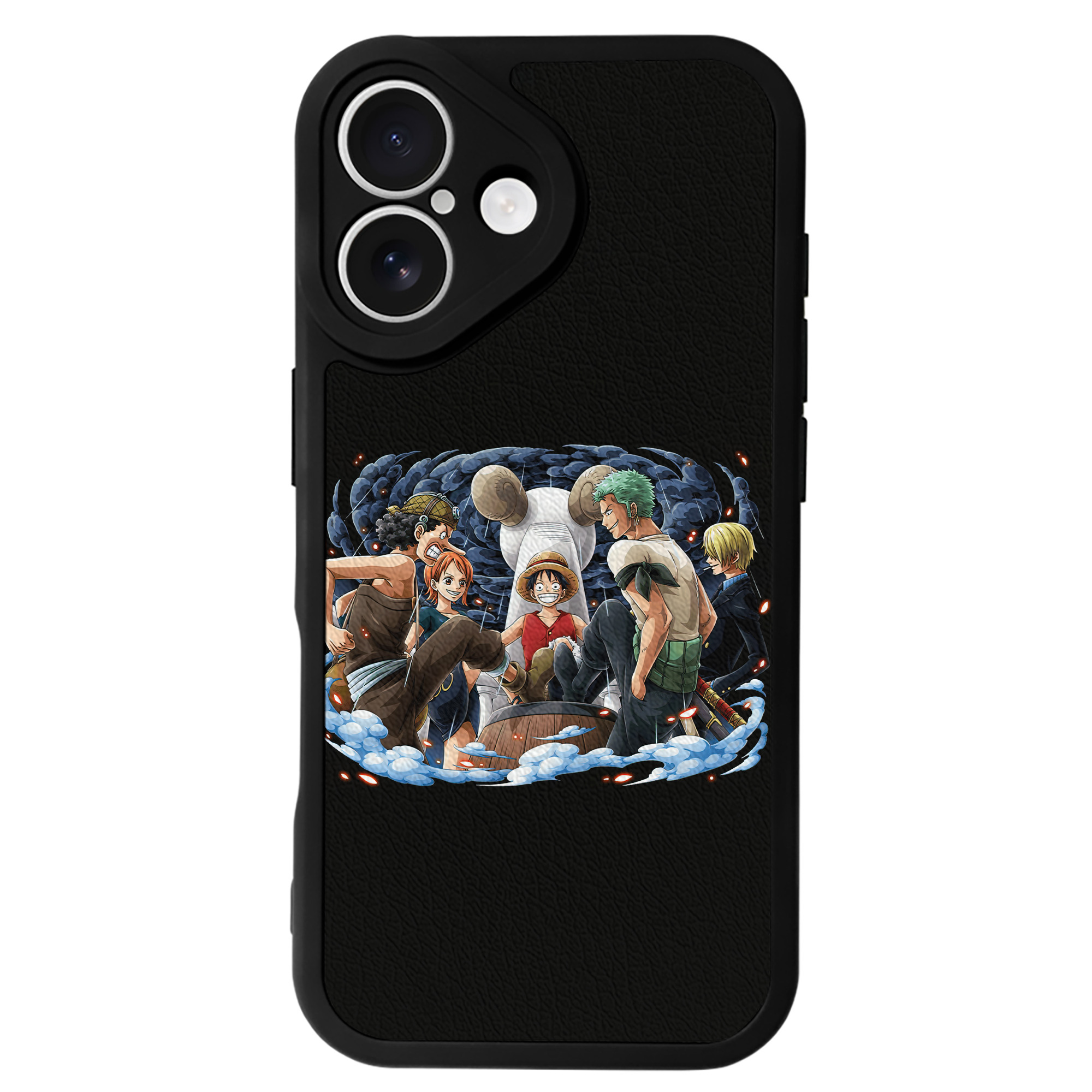 （画像用） ワンピース モンキー・D・ルフィ ONE PIECE Monkey D. Luffy 【iPhone 16シリーズ対応】シリコンスマホケース（レザー調） 材質：シリコン